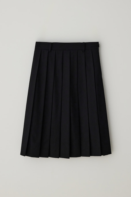 T/T Wool pleated midi skirt