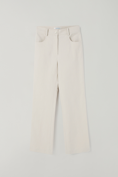 (5th re-stock) T/T Cotton bootcut pants (sand white)