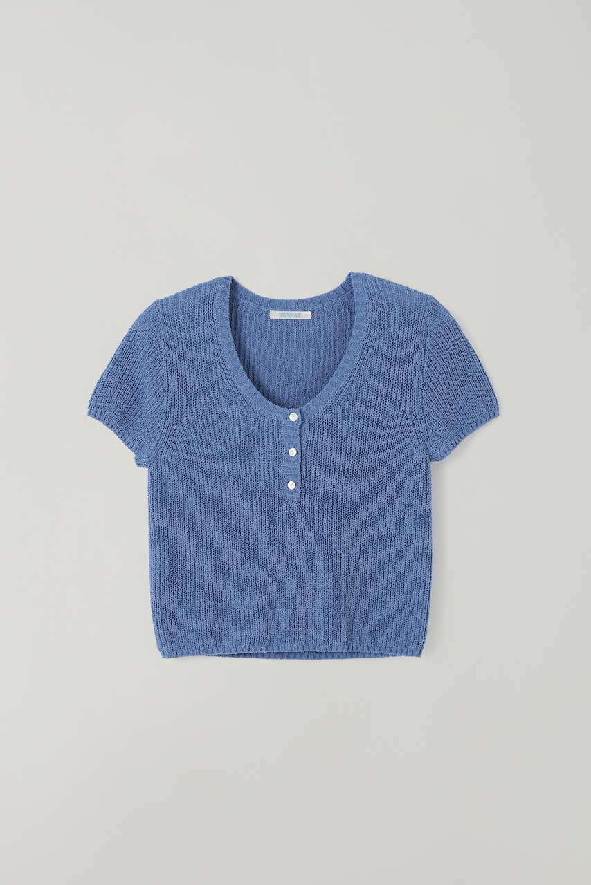 T/T Half rib knit (blue)