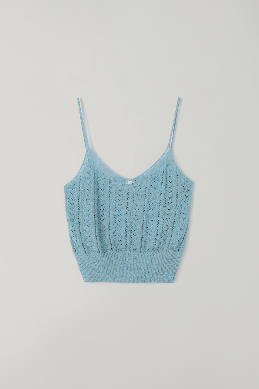T/T Crop skashi sleeveless knit (mint)