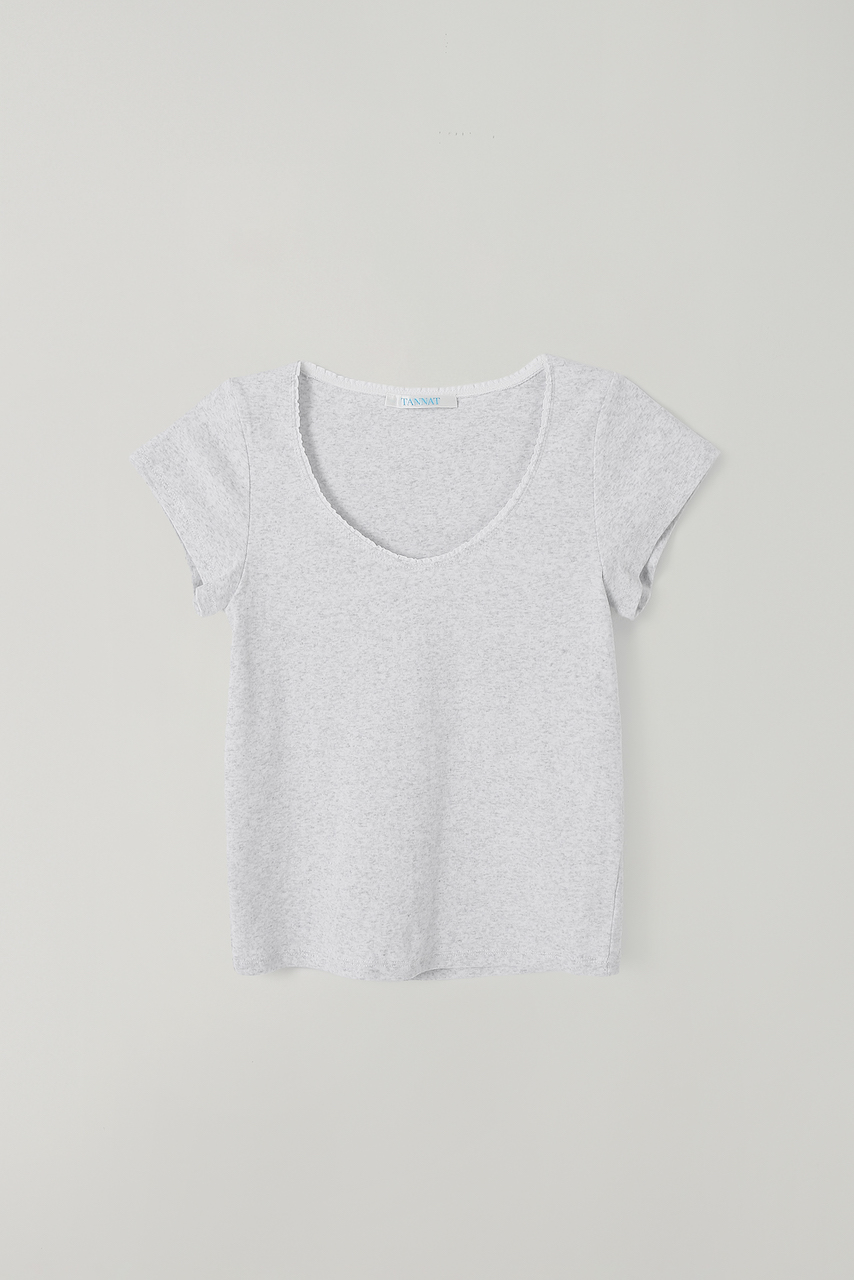 (3rd re-stock) T/T Mini frill t-shirt (gray)