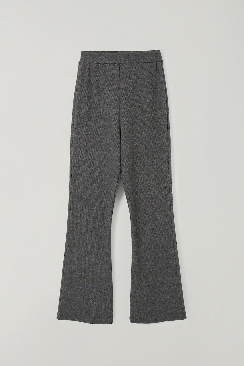 (1st re-stock) T/T Rib semi bootcut pants (melange gray)